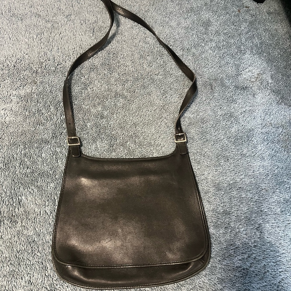 Black Leather Shoulder Bag